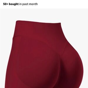 High-Waisted Burgundy Leggings